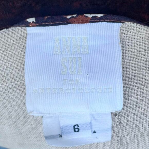 Anna Sui Silk Dress Fish print Shift Size 6 Anthropolgie - Picture 5 of 8